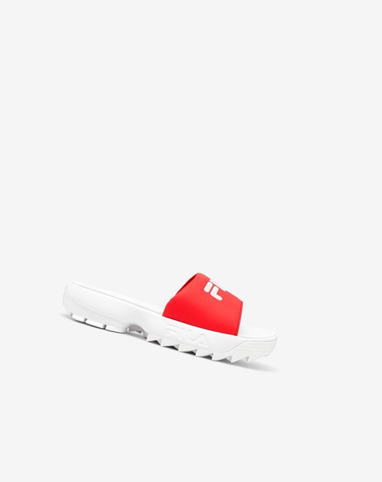 Fila Disruptor Ciabatte Ciabatte Sandals Bianche Rosse Bianche | 3281ISHZA