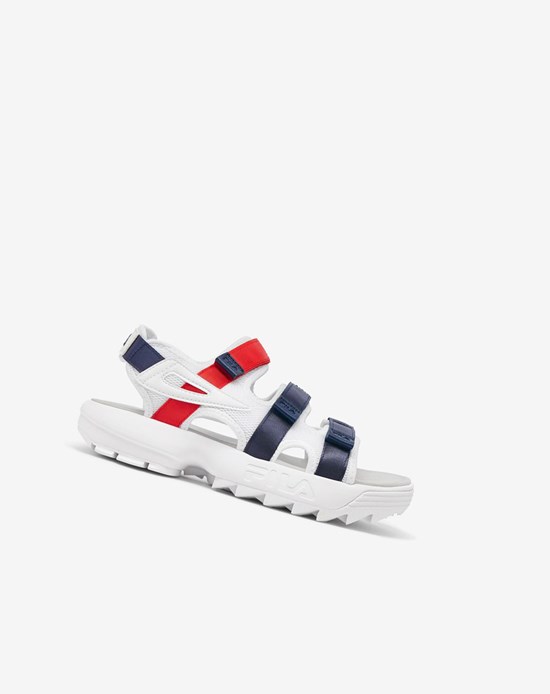Fila Disruptor Sandal Ciabatte Sandals Bianche Blu Marino Rosse | 1280CQLEM