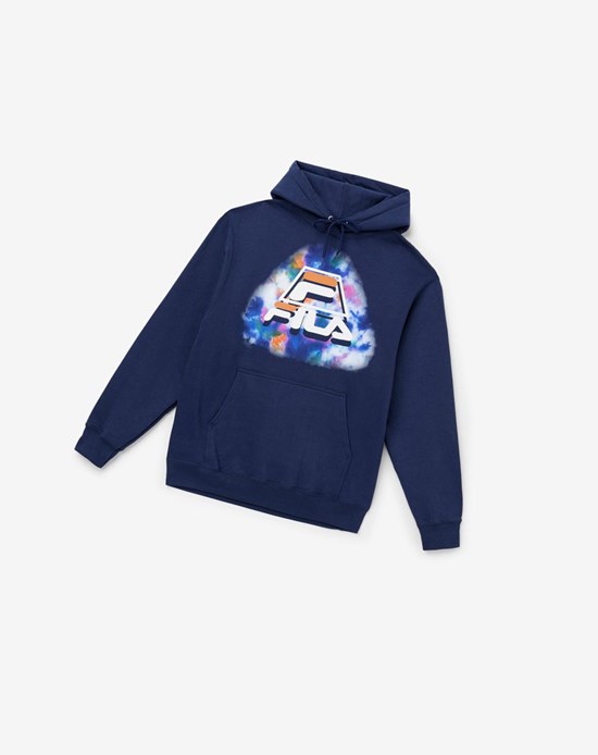 Fila Dracen Tie Dye Hoodie Blu | 4173HJPLX