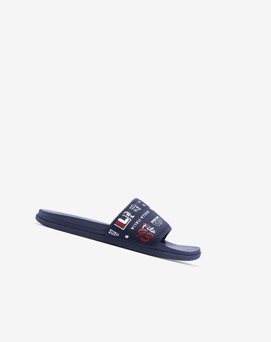 Fila Drifter Lux Patchwork Ciabatte Sandals Blu Marino Rosse Bianche | 7293IJZWV