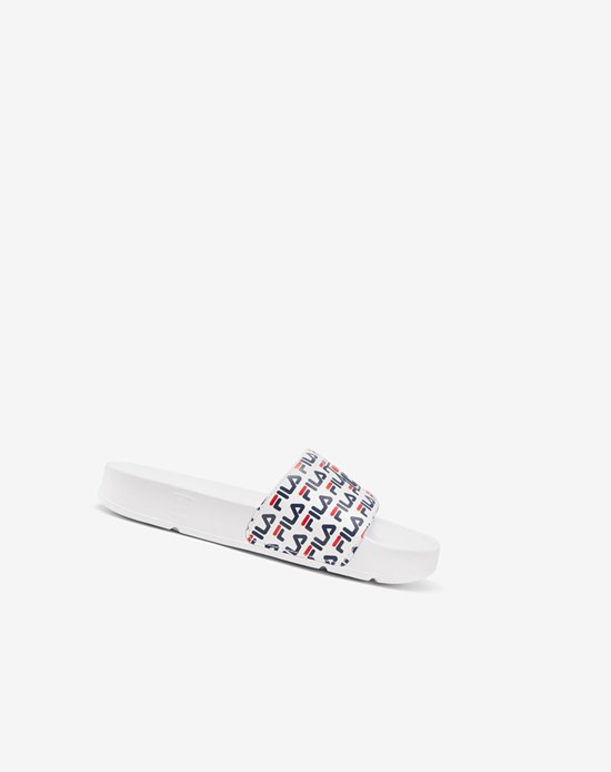 Fila Drifter Mood 2 Ciabatte Sandals Bianche Blu Marino Rosse | 5143RIDWG