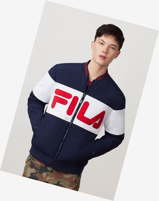 Fila Duccio Bomber Jacket Peac/Wht/Cred | 4185BIPNF
