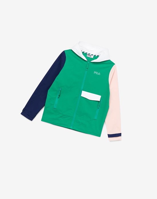 Fila Dutton Woven Vento Jacket Verdi Rosa | 3026AWLOY