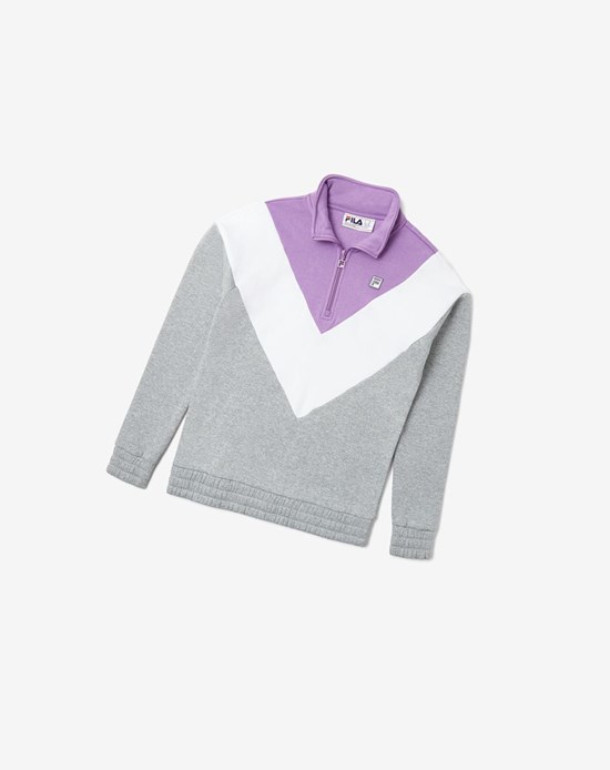 Fila Ekanta 1/4 Zip Grigie | 4580HDOGE