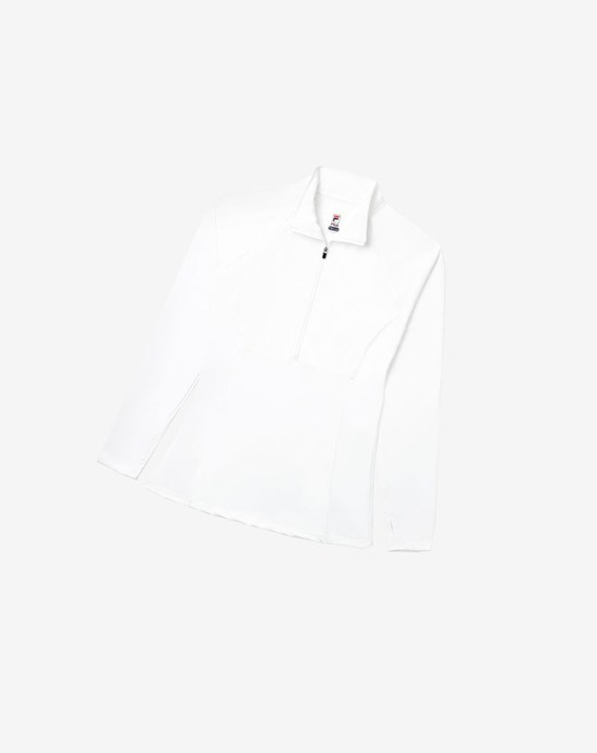 Fila Essentials 1/2 Zip Bianche | 9826HGXFP