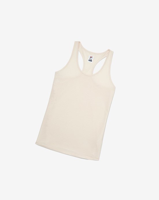 Fila Essentials Racerback Tank 140 Ecru | 9602HRCGN