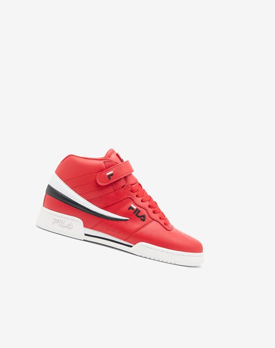 Fila F-13 Mid Tennis Shoes Rosse Nere Bianche | 8316YSMKE
