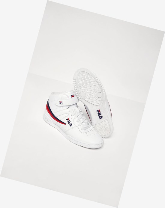 Fila F-13 Tennis Shoes Wht/Fnvy/Fred | 6395BCIDL