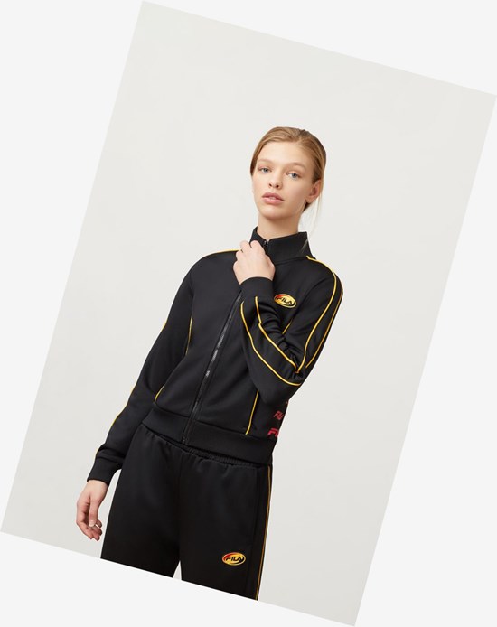 Fila Fernanda Pista Jacket Blk/Cred/Gfus | 8970EWVHO