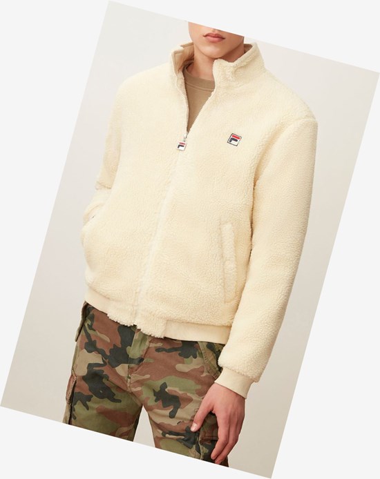 Fila Finch Sherpa Jacket Oysterwhite | 1627EGUQN