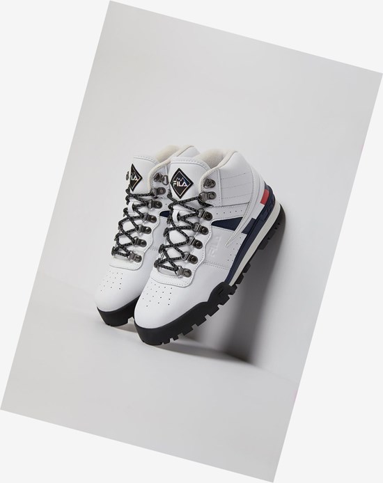 Fila Fitness Hiker Mid Tennis Shoes Wht/Fnvy/Blk | 9601FMKNS