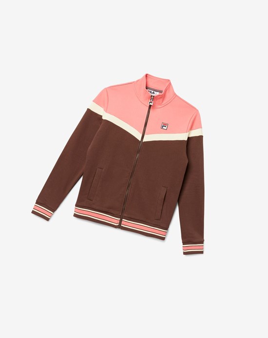Fila Flint Pista Jacket 283 French Toast | 6158KROFH