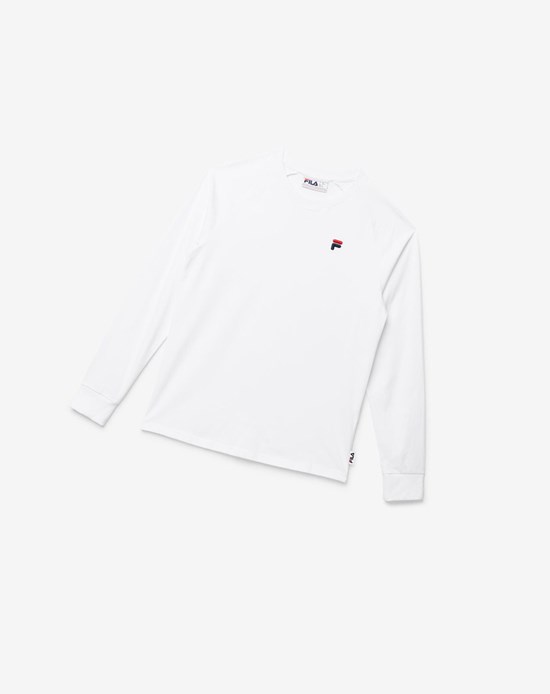 Fila Flynn Long Sleeve Tee Bianche | 3687QJDTF