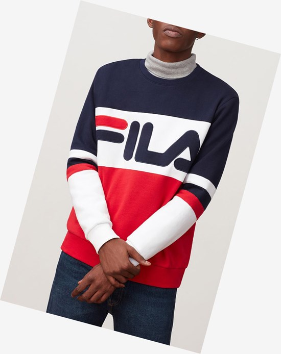 Fila Freddie Sweatshirt Cred/Peac/Wht | 7345VYXRN