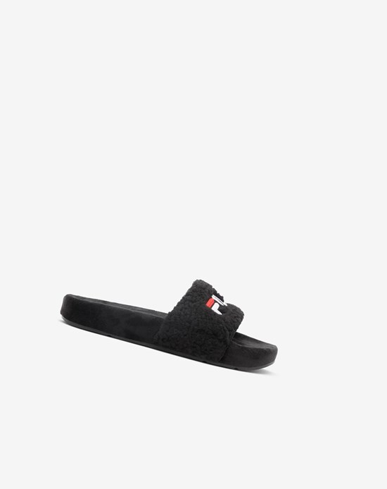 Fila Fuzzy Drifter Ciabatte Sandals Nere Rosse Bianche | 8140LZDYW