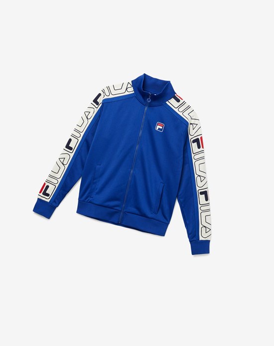 Fila Gatlin Pista Jacket Blu Rosse | 6357XDBSE