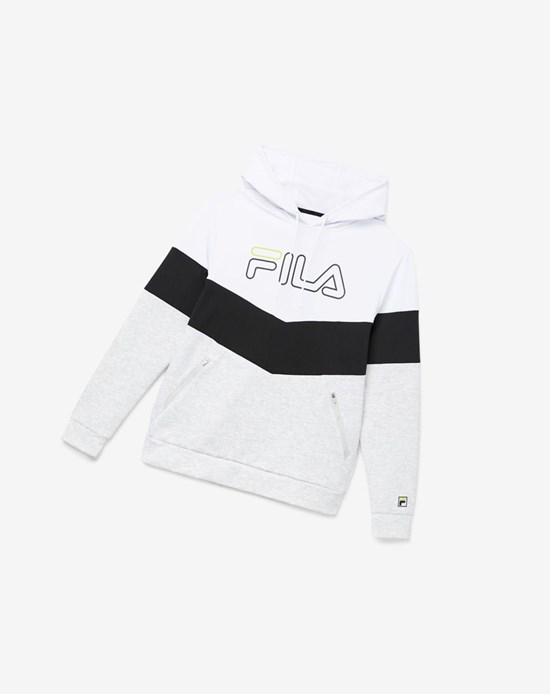 Fila Gerado Tech Hoodie Bianche Grigie Chiaro | 2465RLXSF