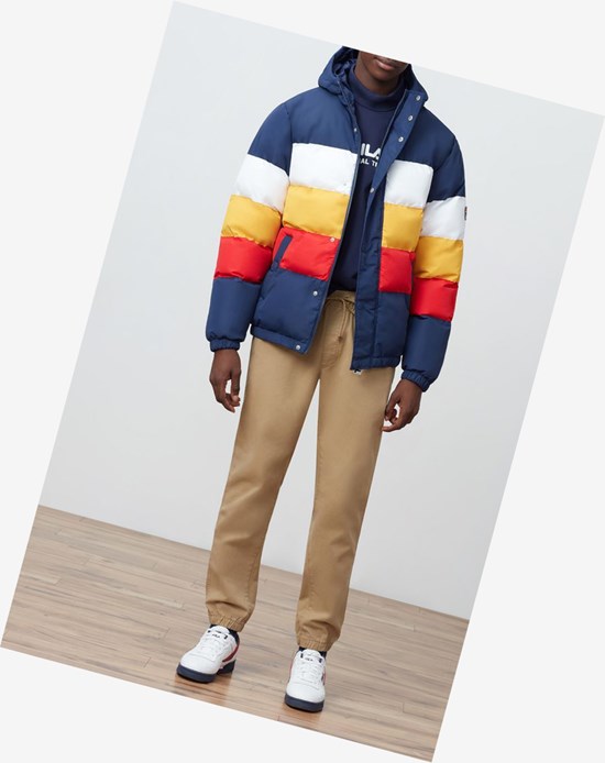 Fila Giovanni Puffa Jacket Peac/Wht/Suno | 7514OFJPI