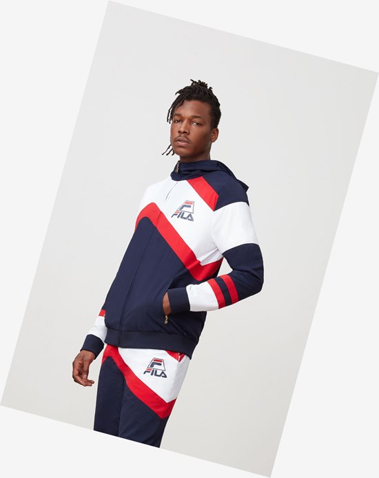 Fila Grant Hill Zenith Woven Jacket Blu Marino Bianche Rosse | 9681PBCJI
