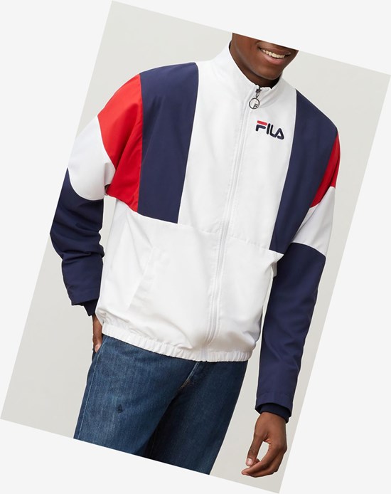 Fila Hambly Vento Jacket Wht/Peac/Cred | 4087YLOJH