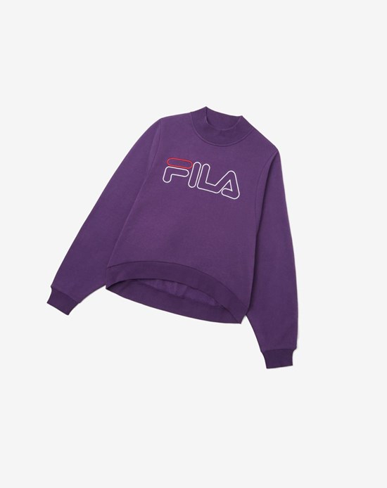 Fila Hanami Sweatshirt Viola Bianche Rosse | 4709XIDWF