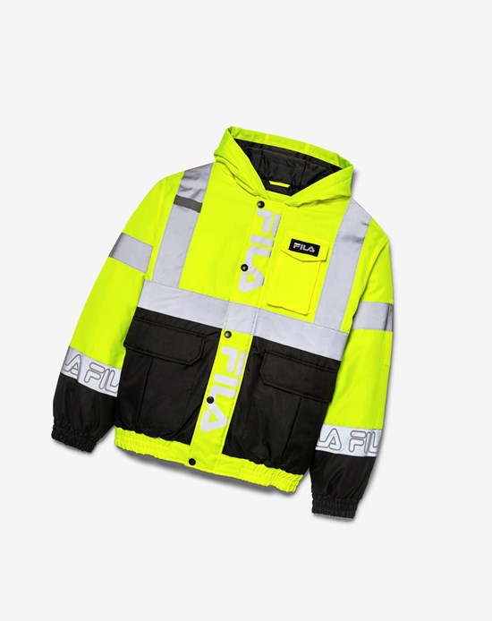 Fila High Visibility Con Cappuccio Bomber Jacket Gialle | 2708LXIFN