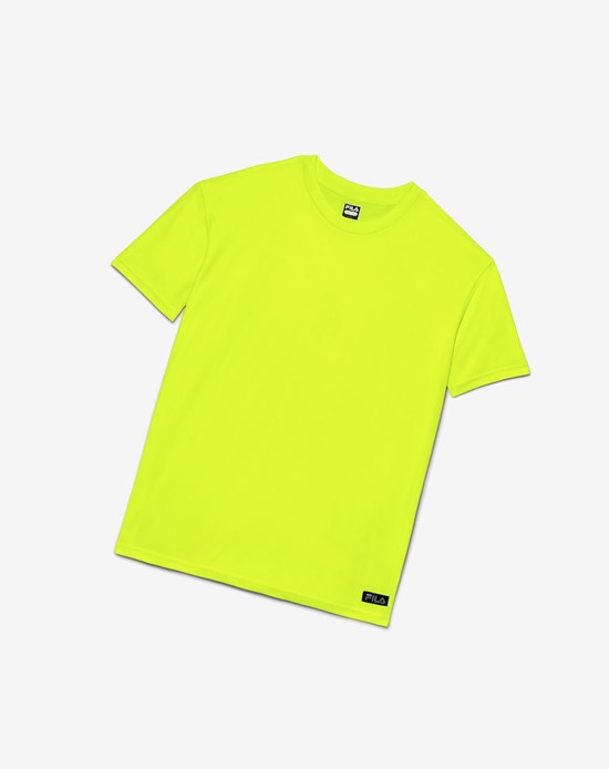 Fila High Visibility Corta Sleeve Lavoro Shirt Gialle | 7256UJSMA