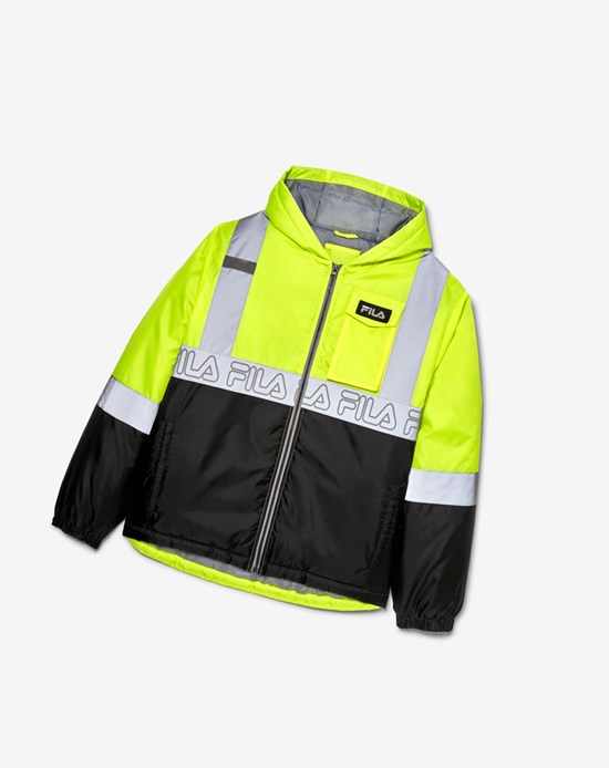 Fila High Visibility Field Con Cappuccio Jacket Gialle | 4258RSZNB