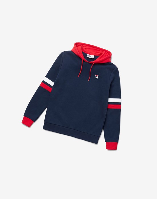 Fila Hurley Hoodie Rosse Bianche | 0394BLOPI