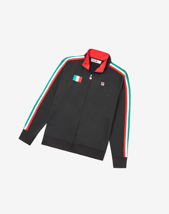 Fila Italy Pista Jacket Nere Rosse | 0869KBRXH