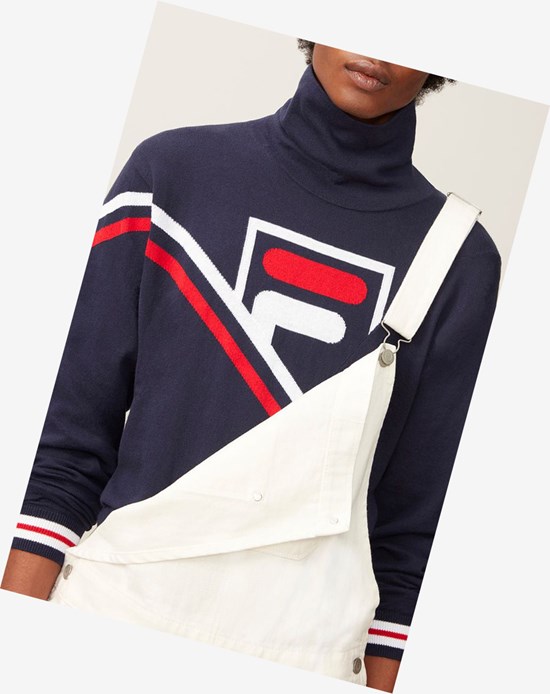 Fila Kobe Turtleneck Maglia Peac/Cred/Wht | 8542HVLEO
