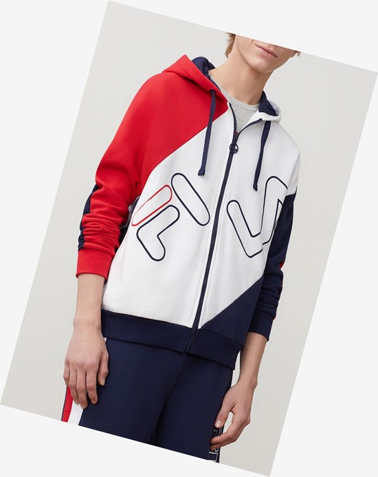 Fila Lazaro Hoodie Cred/Peac/Wht | 1634NUTQW