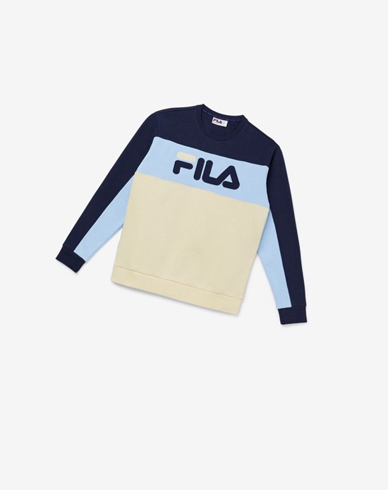 Fila Lesner Fleece Crew 413 Peac/Bsand/Pblu | 8607OSFCP