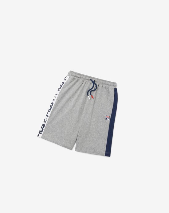 Fila Logo Corta Grigie | 7985QDORB
