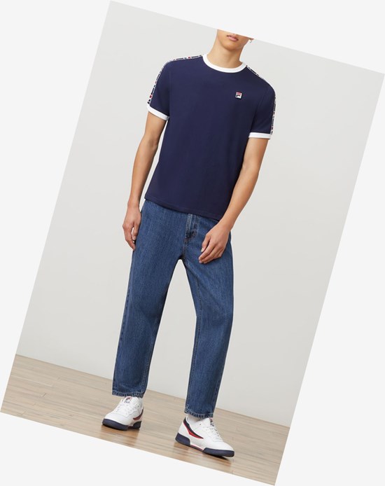 Fila Luca Corta Sleeve Crew Fnvy/Fnvy/Wht/C | 5023ZISBQ