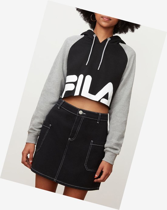 Fila Luciana Hoody Blk/Lgrym/Wht | 8517TKXQA