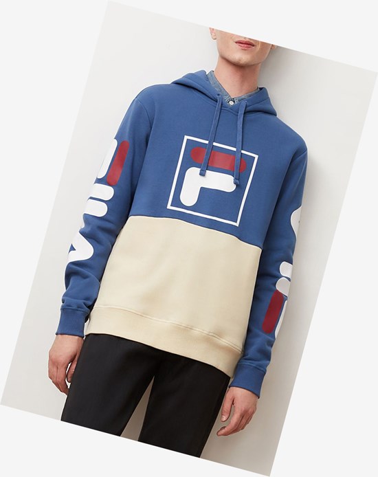 Fila Marzio Hoodie Blu Bianche | 1692NXDHP