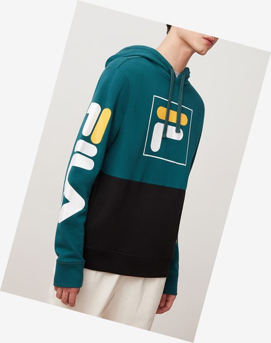 Fila Marzio Hoodie Blu Nere | 9324WIPMS