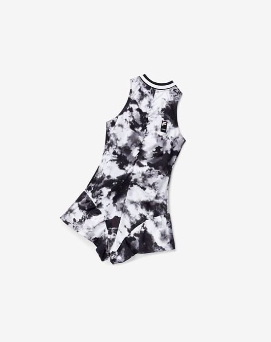 Fila Msgm X Fila Tie Dye Romper Vestito Nere | 0732FGAUW