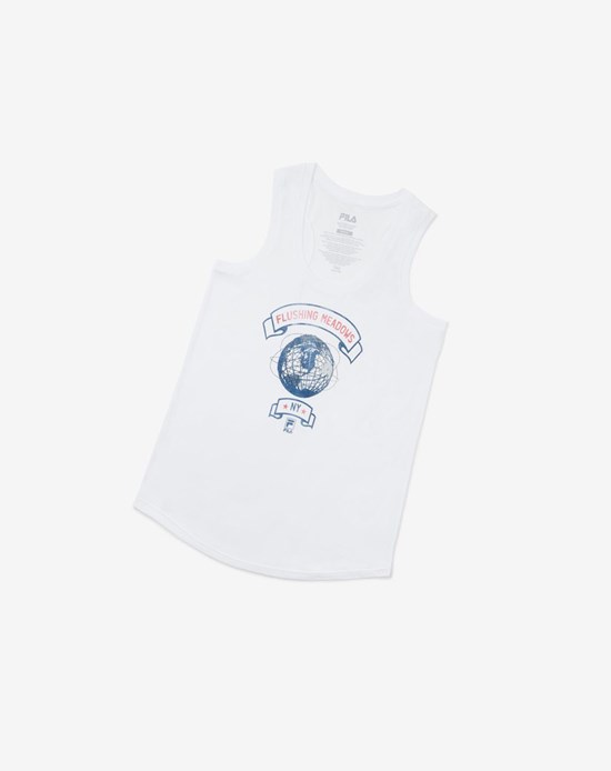 Fila Nyc Globe Tank Bianche | 4927TCDLK