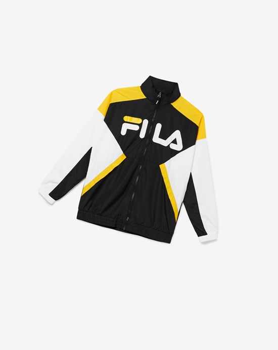 Fila Oliviero Vento Jacket Nere Bianche Gialle | 9342HRDVY