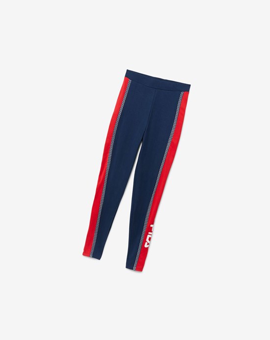 Fila Ona Legging Rosse Bianche | 1570GMJBT