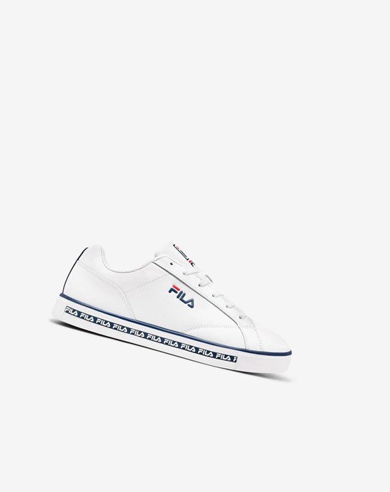 Fila Original Court Pelle Tennis Shoes Bianche Blu Marino Rosse | 8497GNSOY