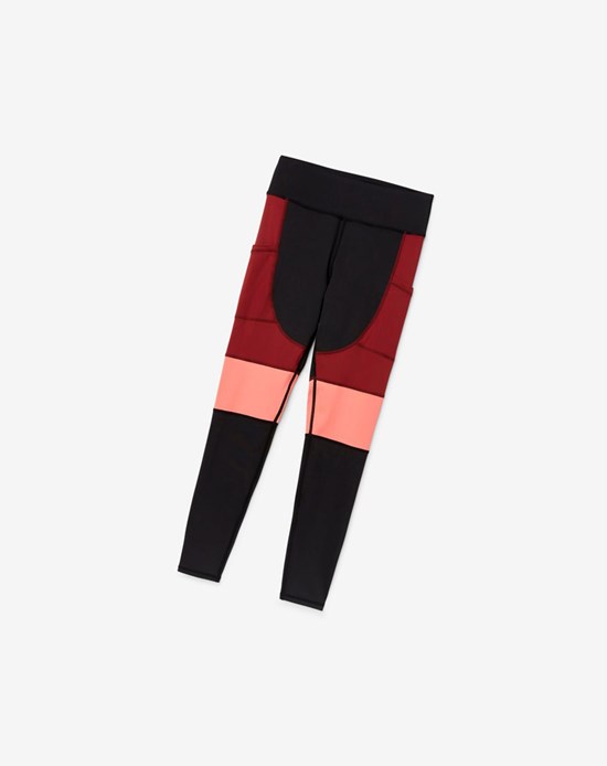 Fila Power Tight Nere Cioccolato Rosa | 1876KHYQO