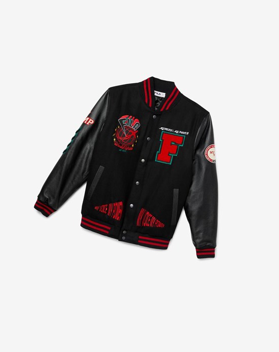 Fila Raddix Varsity Jacket Nere Rosse Verdi | 9152CBOMX