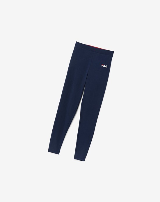 Fila Rathi High Waisted Legging Blu Marino Bianche Rosse | 7816OQZMD