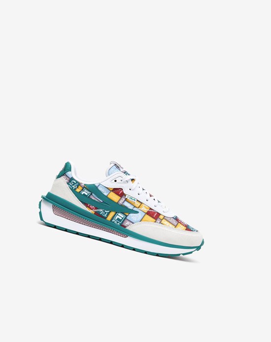 Fila Renno Patchwork Grosso Sneakers Bianche Gialle | 9365YBUTZ