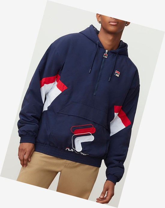 Fila Resso 1/4 Zip Jacket Peac/Wht/Cred | 4810QSEFM