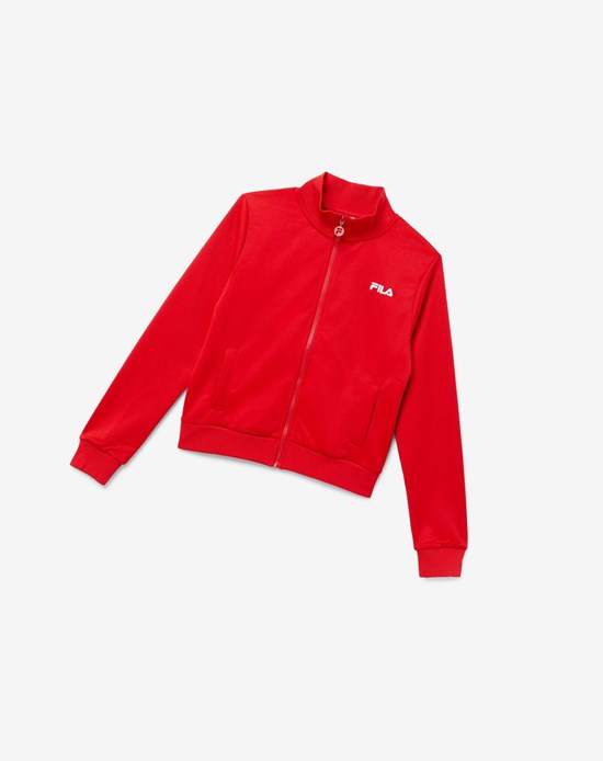 Fila Roopam Pista Jacket Rosse Bianche | 2106ZQYUO