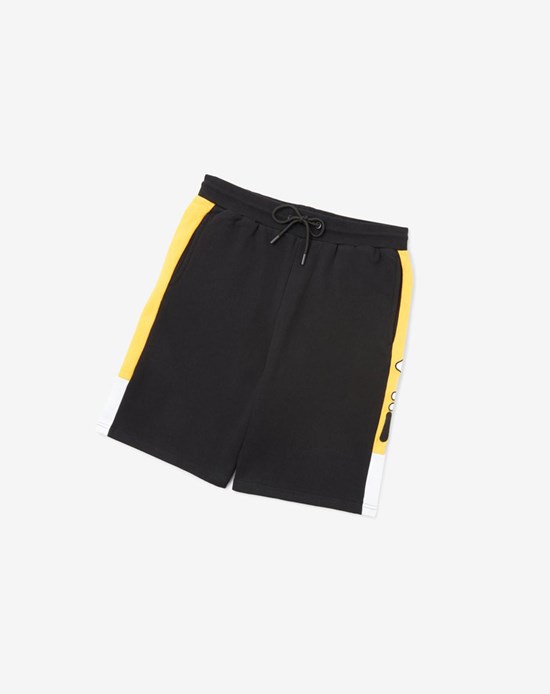 Fila Roy Corta Nere Gialle Bianche | 3856IGYAD